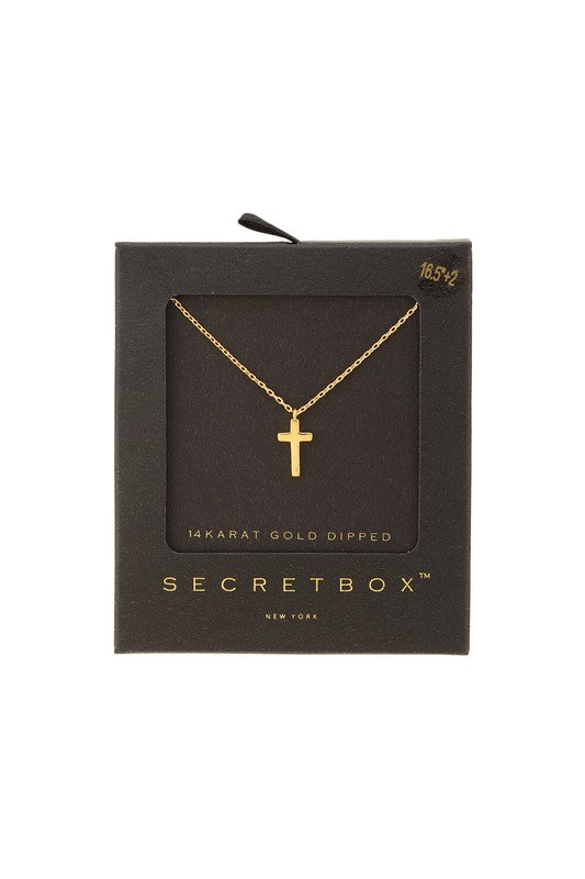 14K Gold Dipped Cross Necklace