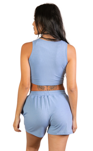 Roxanne Pleated Shorts Set