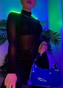 “See Through Me” Mesh Turtleneck Top